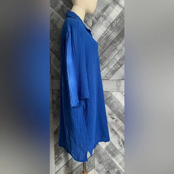 MICHAEL STARS NWOT CECILY DOUBLE GAUZE SHIRT DRESS - Picture 5 of 10